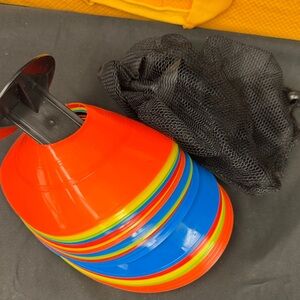 Colorful Sports Training Cones soccer cones multi pack multi color new net bag